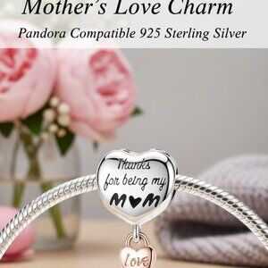 Thanks for being my mom S925 Charm